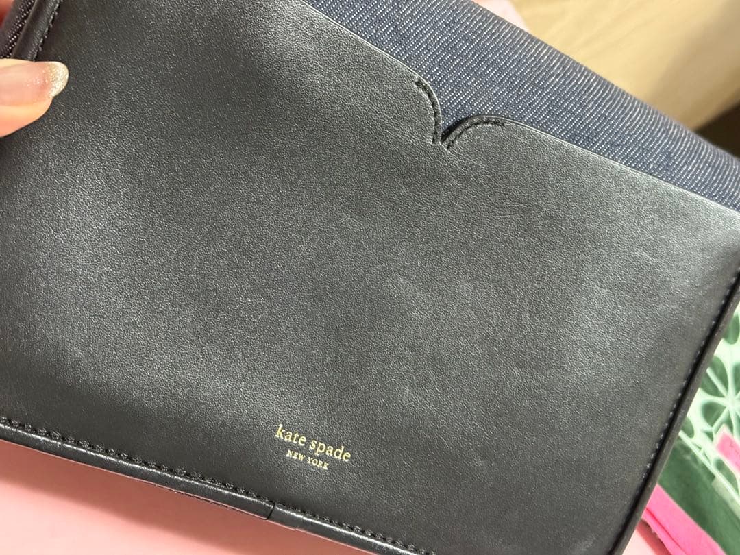 Kate Spadeニコラ デニム ショルダーバッグ ターンロック