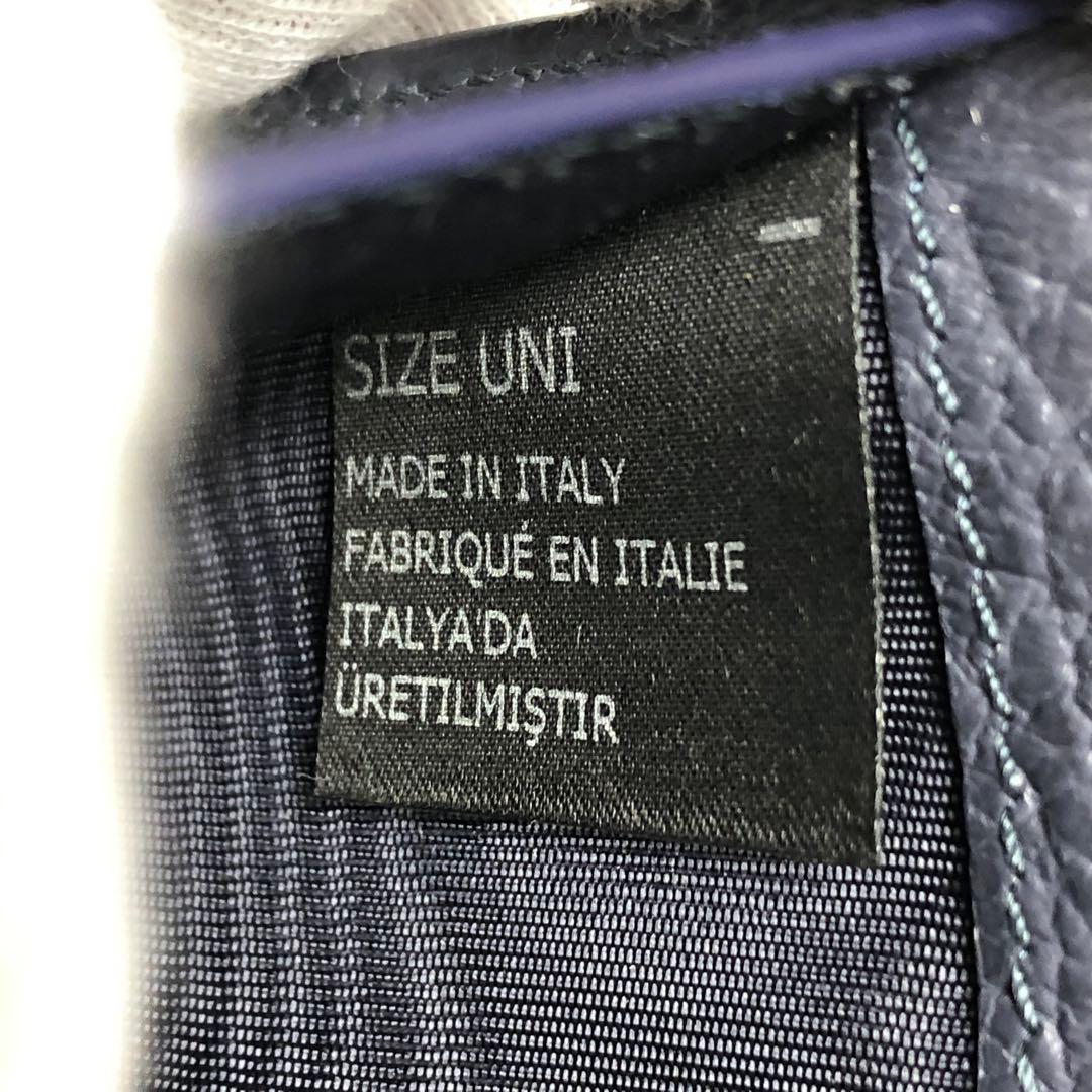 【美品】★8F061 メゾンマルジェラ ケース グレインレザー ネイビー