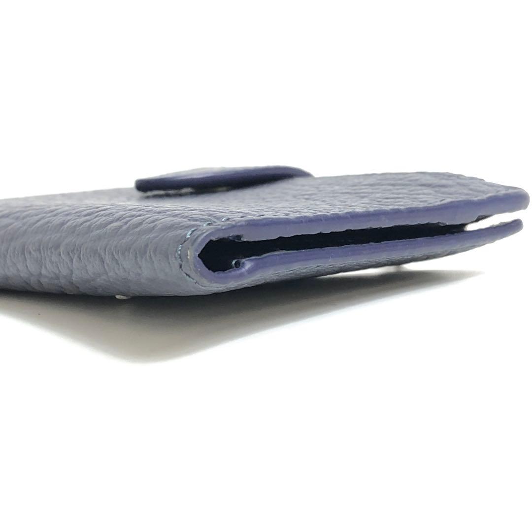 【美品】★8F061 メゾンマルジェラ ケース グレインレザー ネイビー