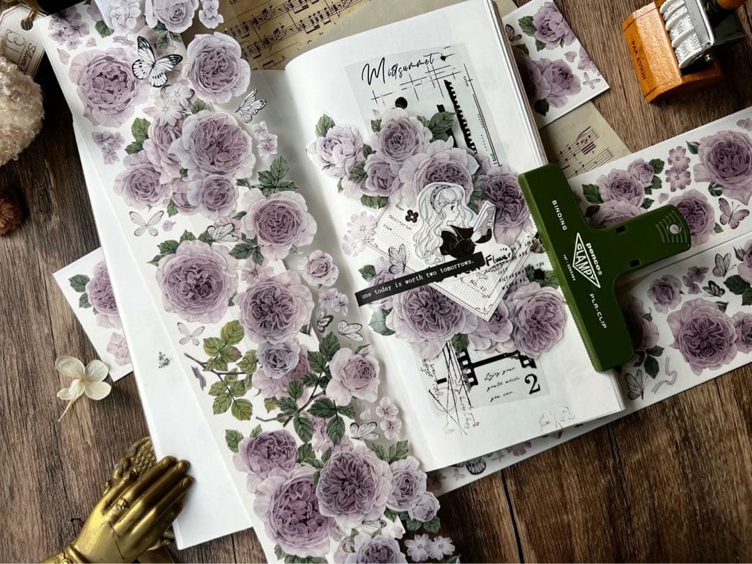 梦岛日记《紫黛》海外マスキングテープ　マステ 【2316】