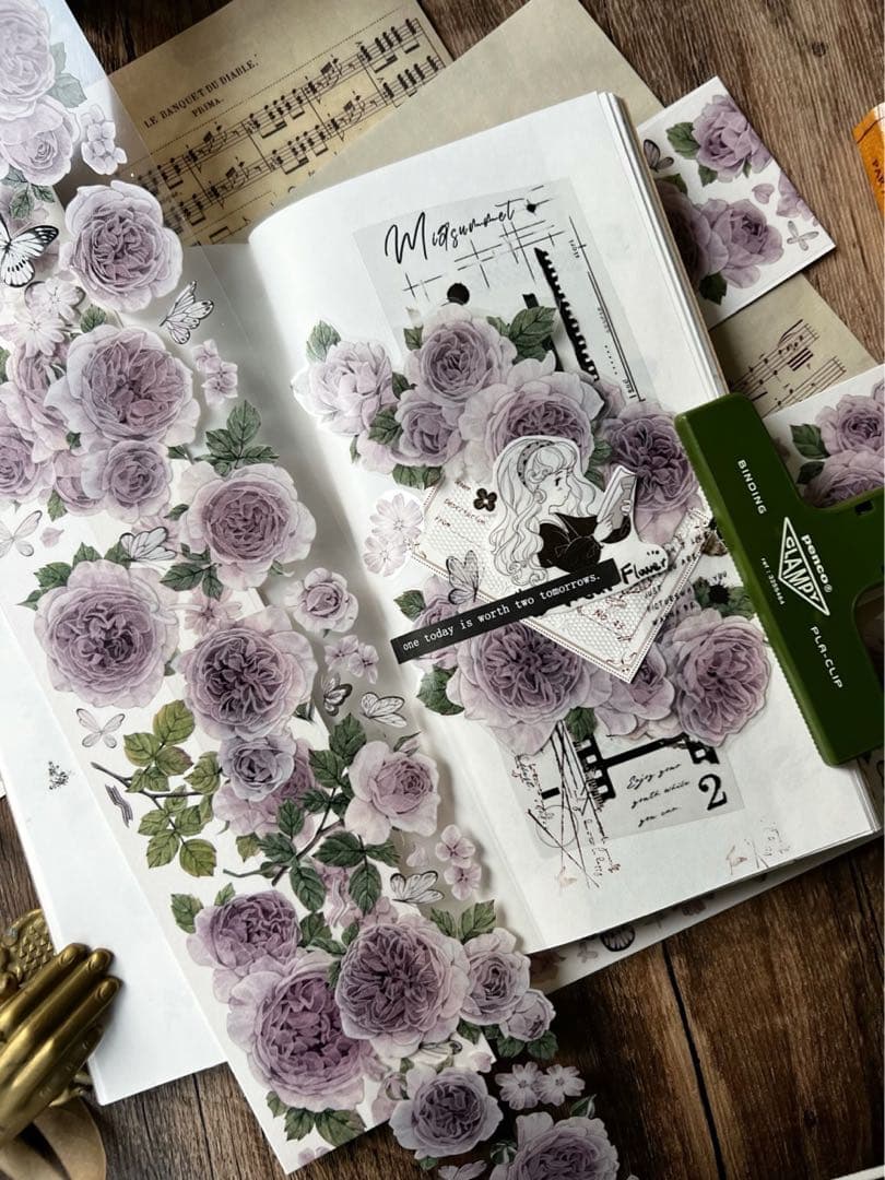 梦岛日记《紫黛》海外マスキングテープ　マステ 【2316】