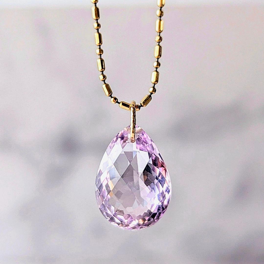 ♢N♢K18 大粒ローズドフランス ネックレスチャーム ペンダントトップ