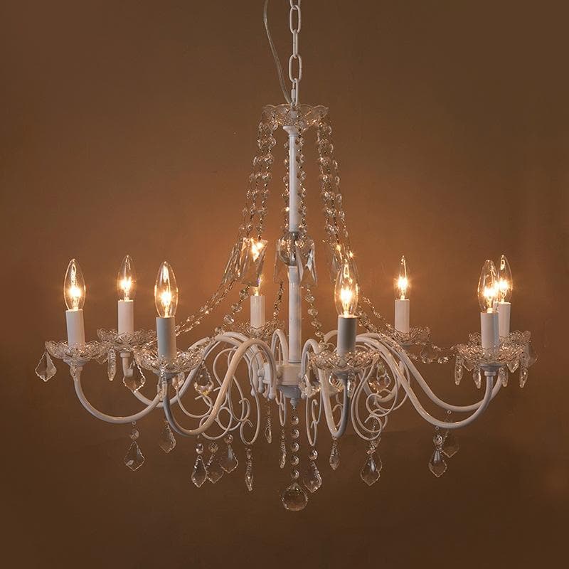 ☆吊型照明 シャンデリア クリスタル Novia ノビア 8灯 E12 水雷型