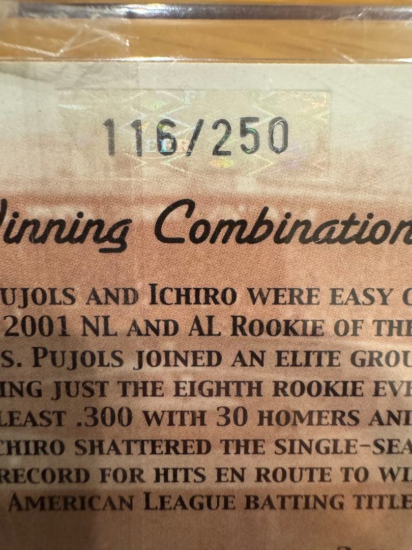 【2001年ダブルルーキー&250限定】イチロー&プホルス/FLEER