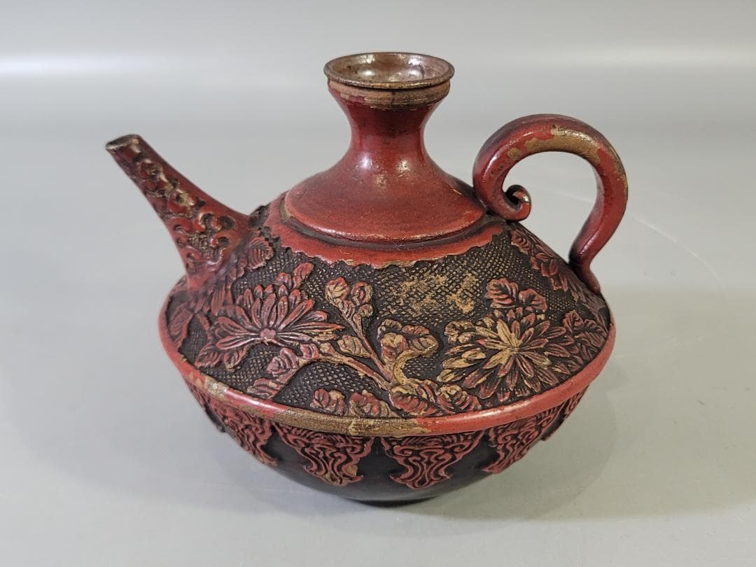 古美術 仿堆朱 陶製 水注 瓶 文房具 DT628 - メルカリ