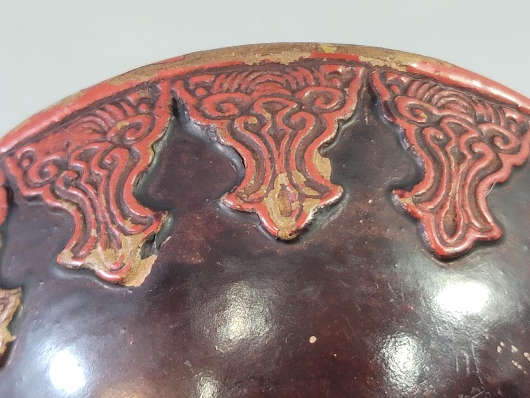 古美術 仿堆朱 陶製 水注 瓶 文房具 DT628 - メルカリ