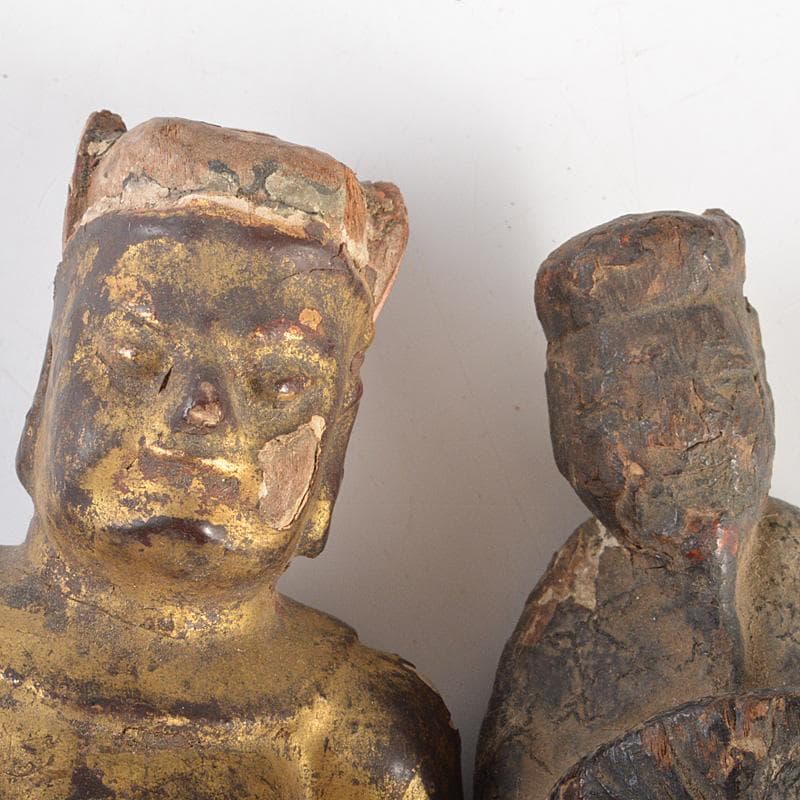 仏教美術 木彫など 懐中仏 仏像 人物像 4点まとめて M R7450