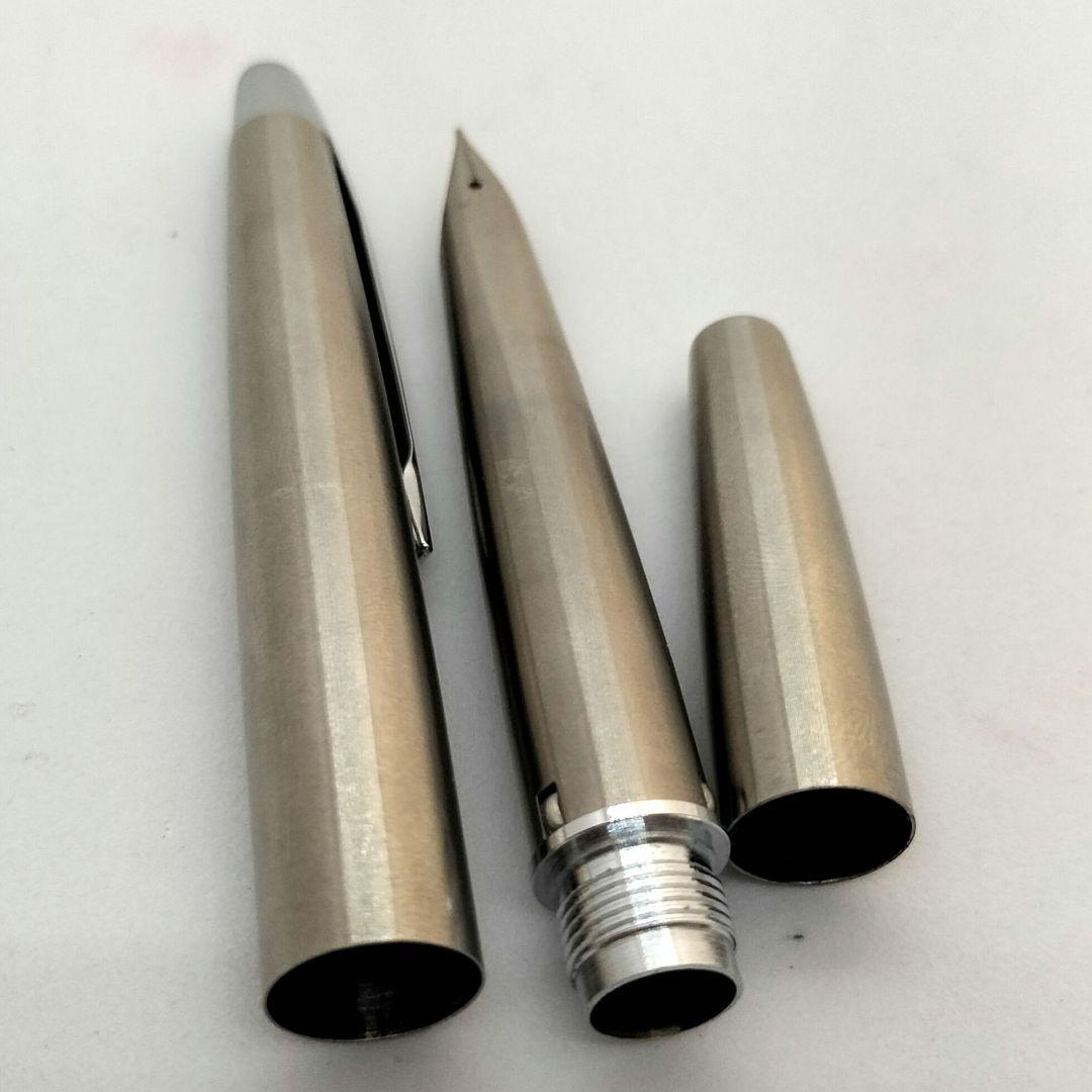 パイロット ミュー 万年筆 PILOT シルバー ステンレス ショート軸 廃番