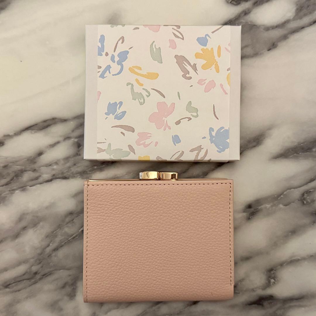 匿名配送】新品 皇居 限定 がま口 二つ折り 財布 ピンク 皇居売店の