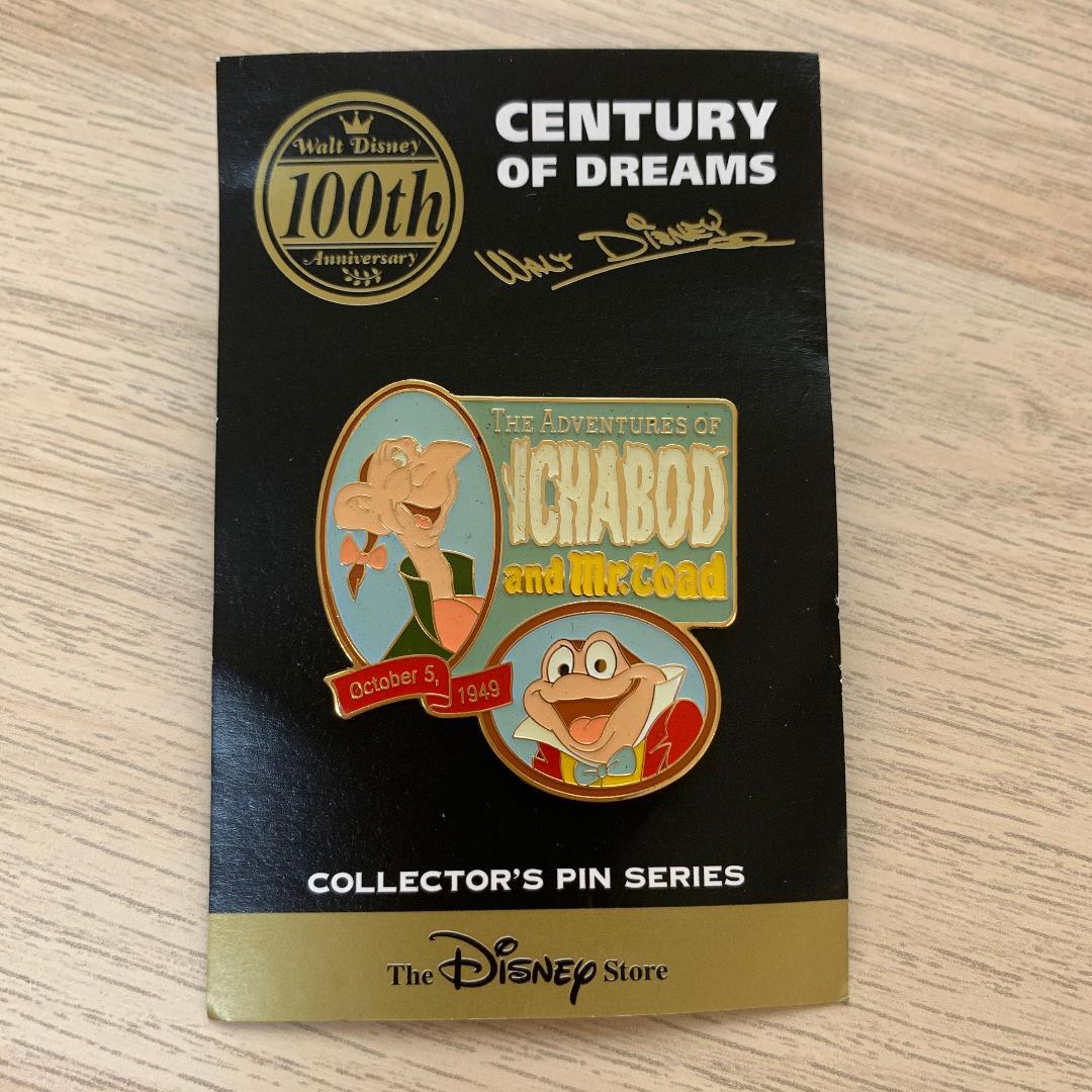 ウォルトディズニー100周年 イカボードとトード氏 ピンバッジ★未使用 ウォルトディズニー100周年 イカボードとトード氏 ピンバッジ 未使用