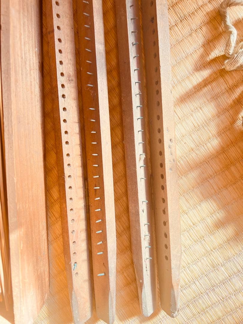 反物を張る道具張手2本と伸子290本