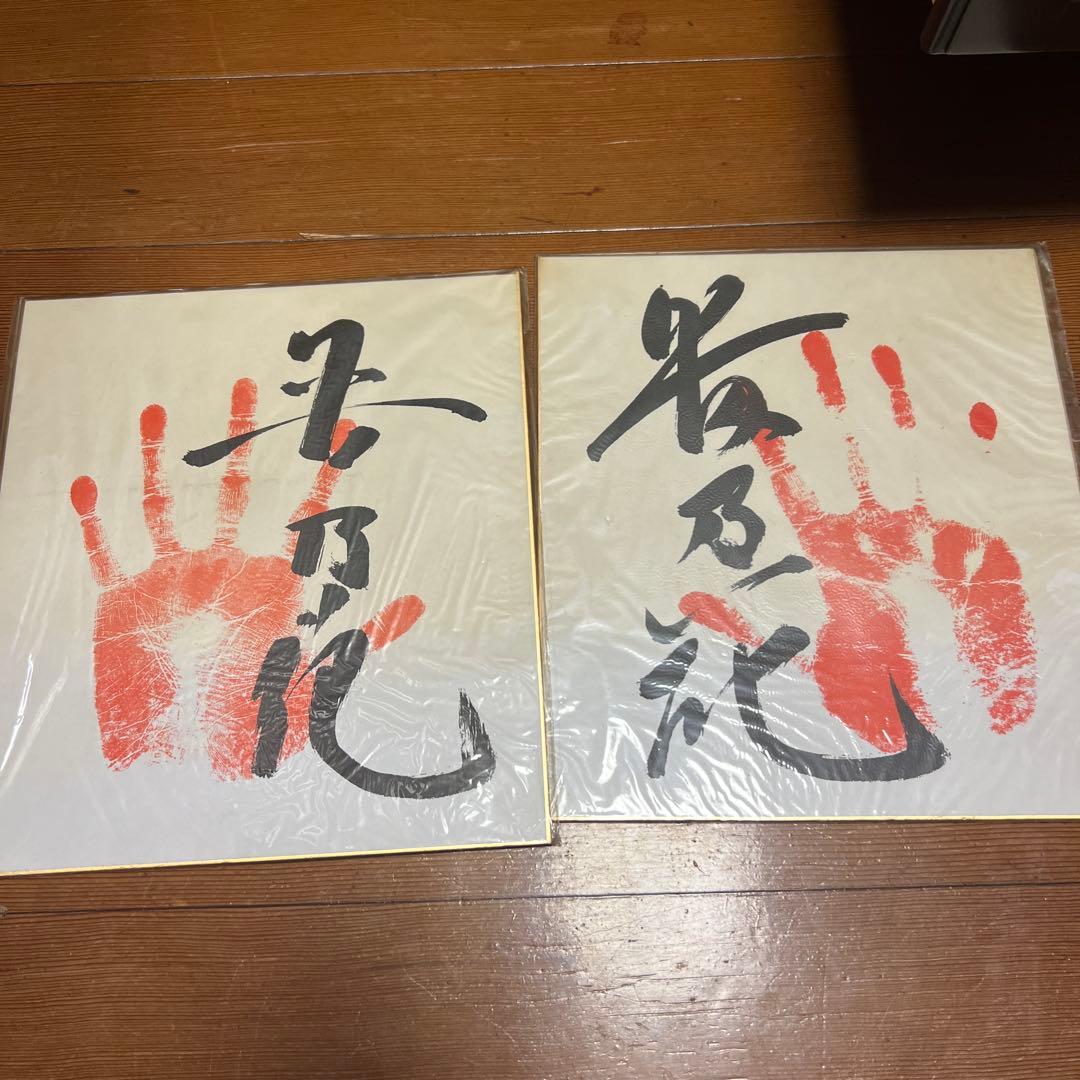 先代 若乃花 貴乃花 サイン色紙 手形 - メルカリ