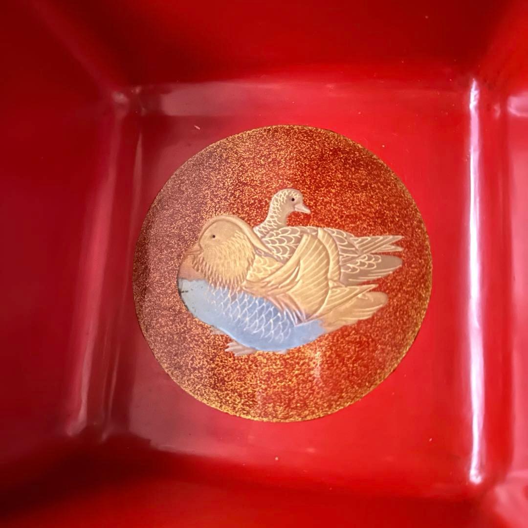 節目に‼️JAPAN金❌黒蒔絵 「貴人和歌」盃洗盃台1対桐箱入