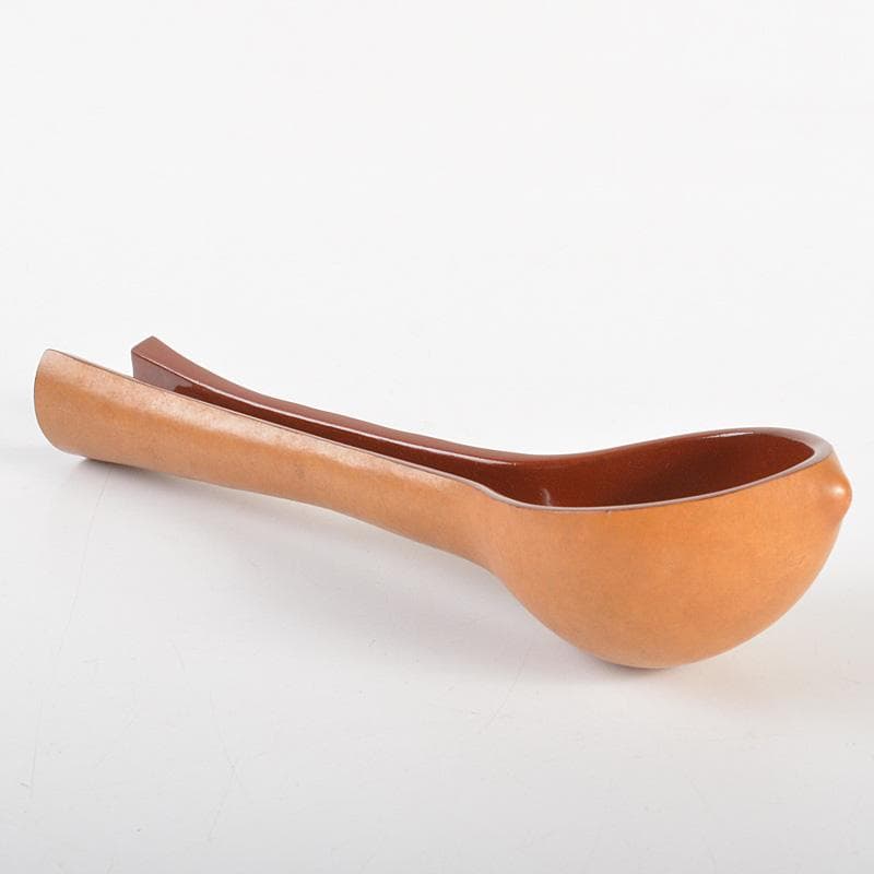 茶道具　塗師　七代駒沢利斎　春舟作　瓢内塗物　瓢杓　柄杓　共箱　M　R7356