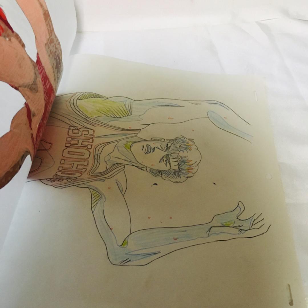 作画記録、撮影指定用紙有 セル画 スラムダンク 赤木（ゴリ） 桜木花道 セット