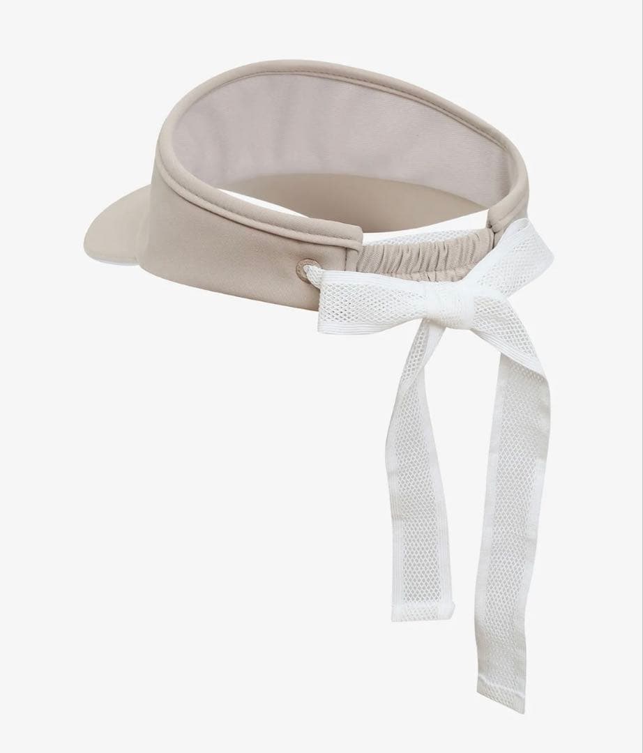 A.P.C. GOLF ベージュ サンバイザー リボン付き