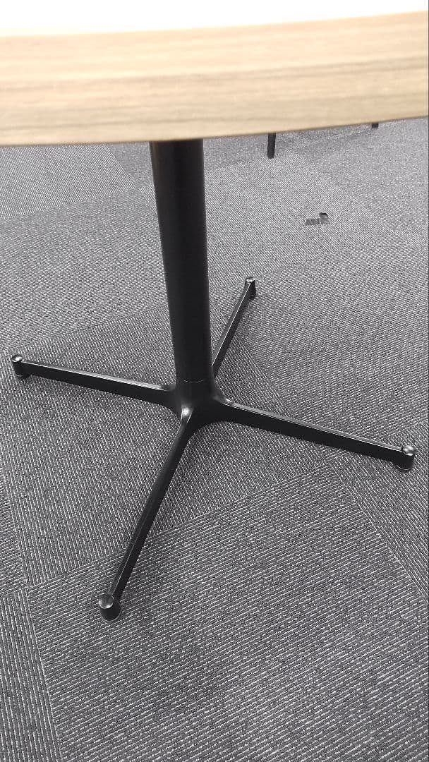 【りな】円形 木目ダイニングテーブル（直径90cm）