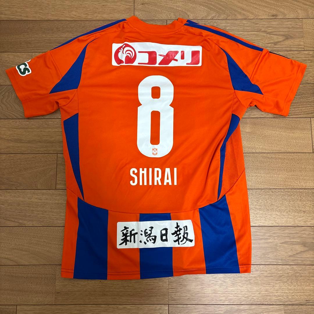 アルビレックス新潟　ユニフォーム　白井選手　2025 2xl アルビレックス新潟 ユニフォーム 白井選手 2025 2xl アルビレックス