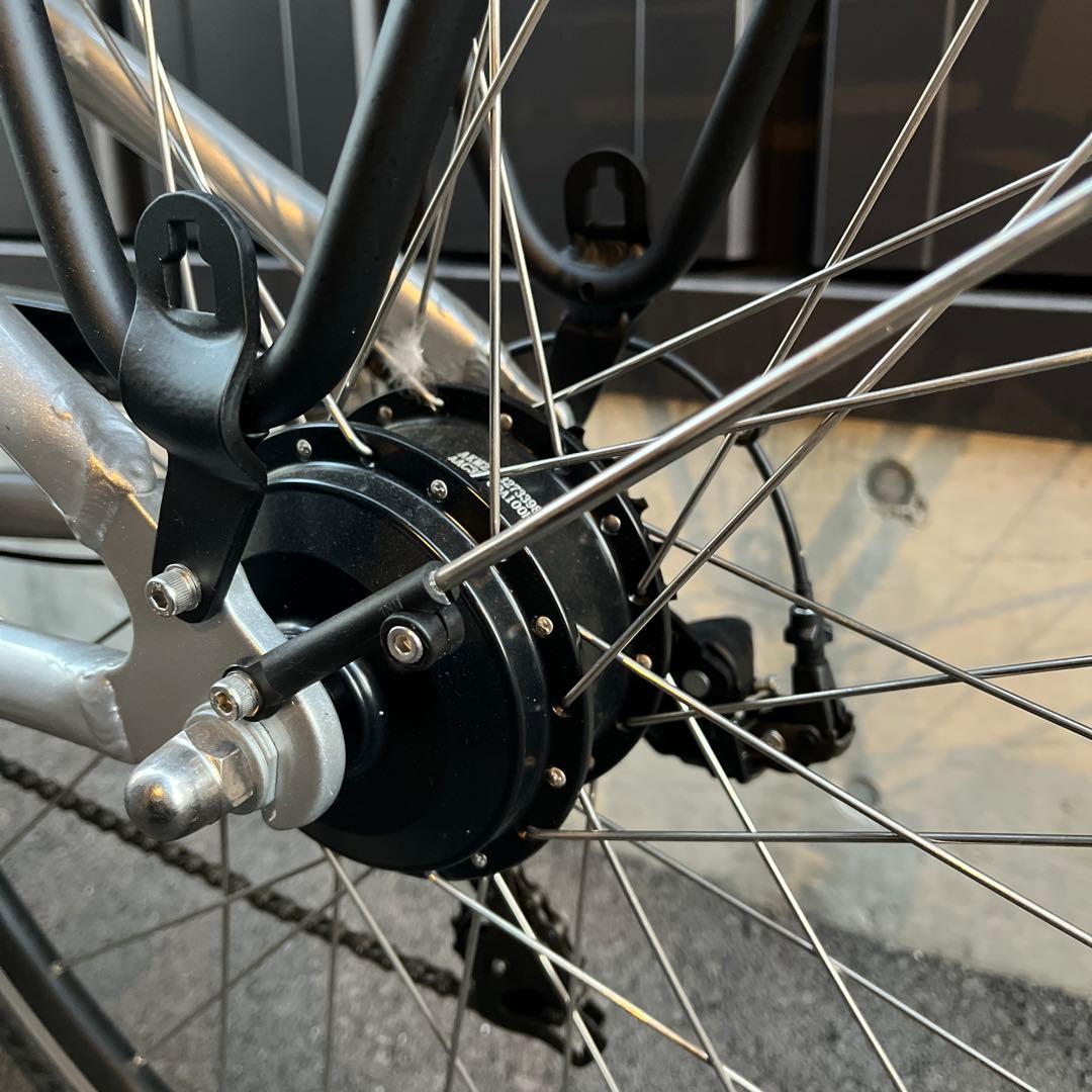 極美品 benelli 電動アシスト自転車 シルバー