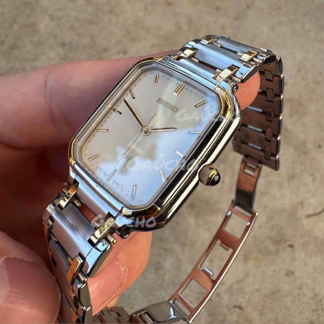 【新品電池】seiko dolce スクエア ヴィンテージ 稼働品 美品