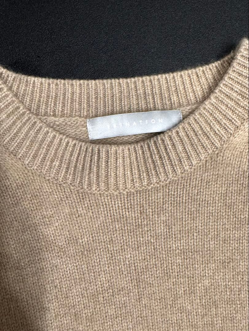 ESTNATION】 ベージュ カシミヤ 100% セーター