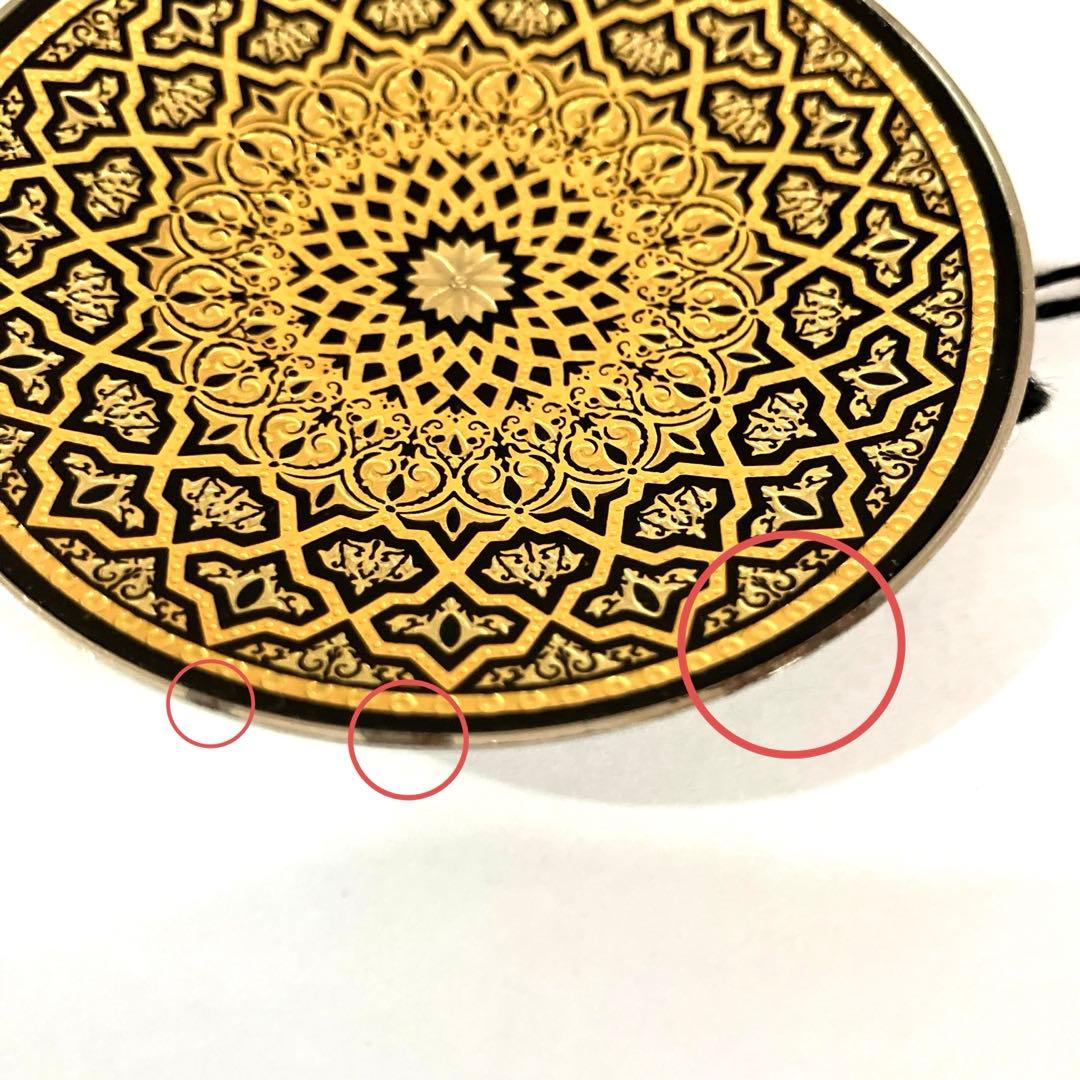 スペイン トレド 象嵌細工「ダマスキナード」 飾り皿（径70㍉、高