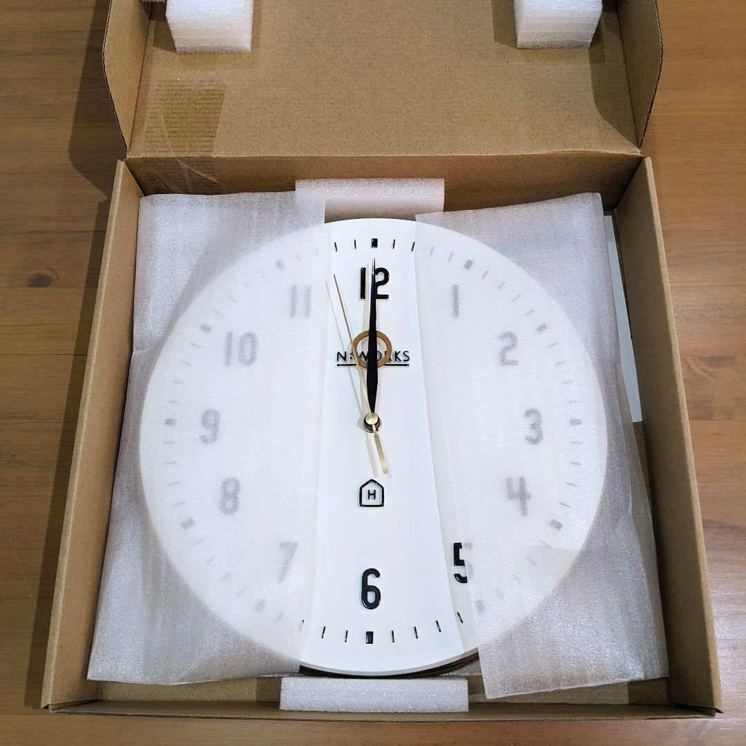 【新品】 インターフォルム ケンピ 掛時計 ウッド製 ポリレジン CL-3931