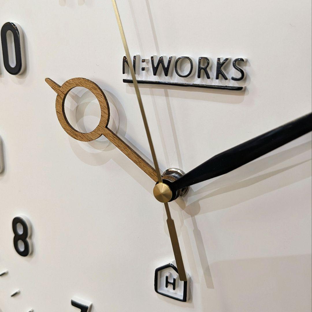 【新品】 インターフォルム ケンピ 掛時計 ウッド製 ポリレジン CL-3931