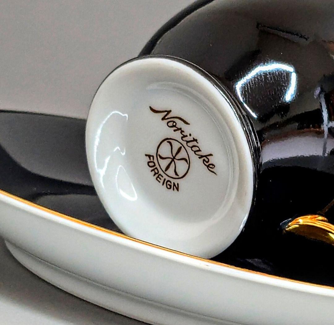 オールドノリタケ ゴールド ハーレクインキャビネットカップ&ソーサー マルキ印