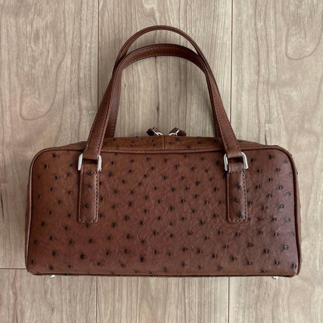 【新品未使用】fROU fROU オーストリッチ ハンドバッグ JRA認定
