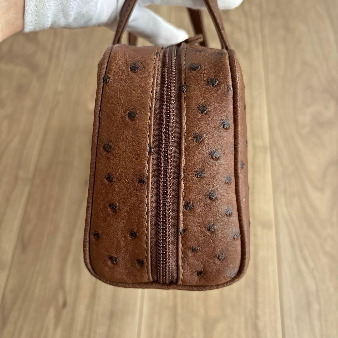 【新品未使用】fROU fROU オーストリッチ ハンドバッグ JRA認定