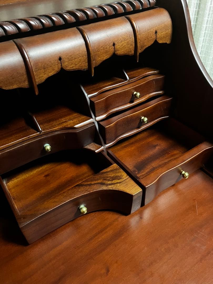 プレート刻印有り逸品 アンティークデスク 2025年最新】アンティーク