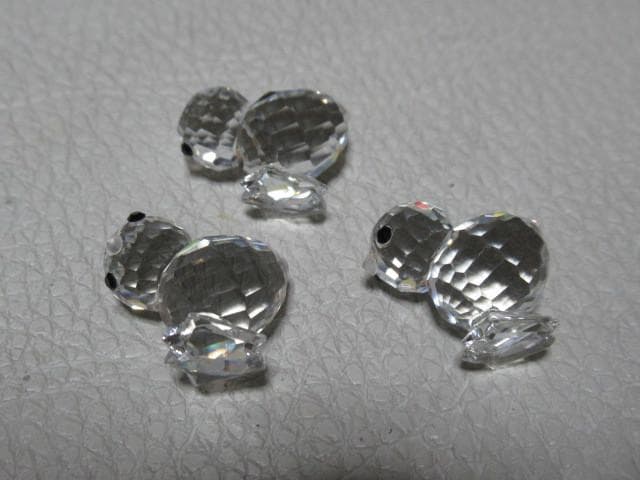 未使用 希少 2000年廃盤品 ◇スワロフスキー『ひよこ 3匹セット』14824