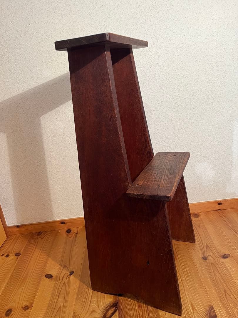 アンティーク 昭和レトロ ヴィンテージ 木製 踏み台 ステップ ラダー