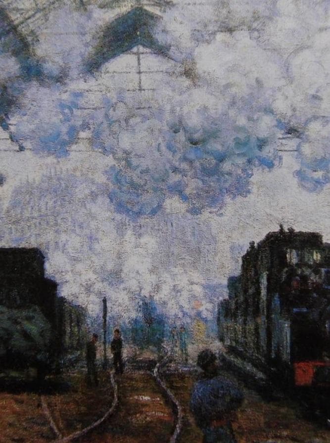 クロード・モネ、【サン・ラザール駅】、希少な額装用画集より、新品