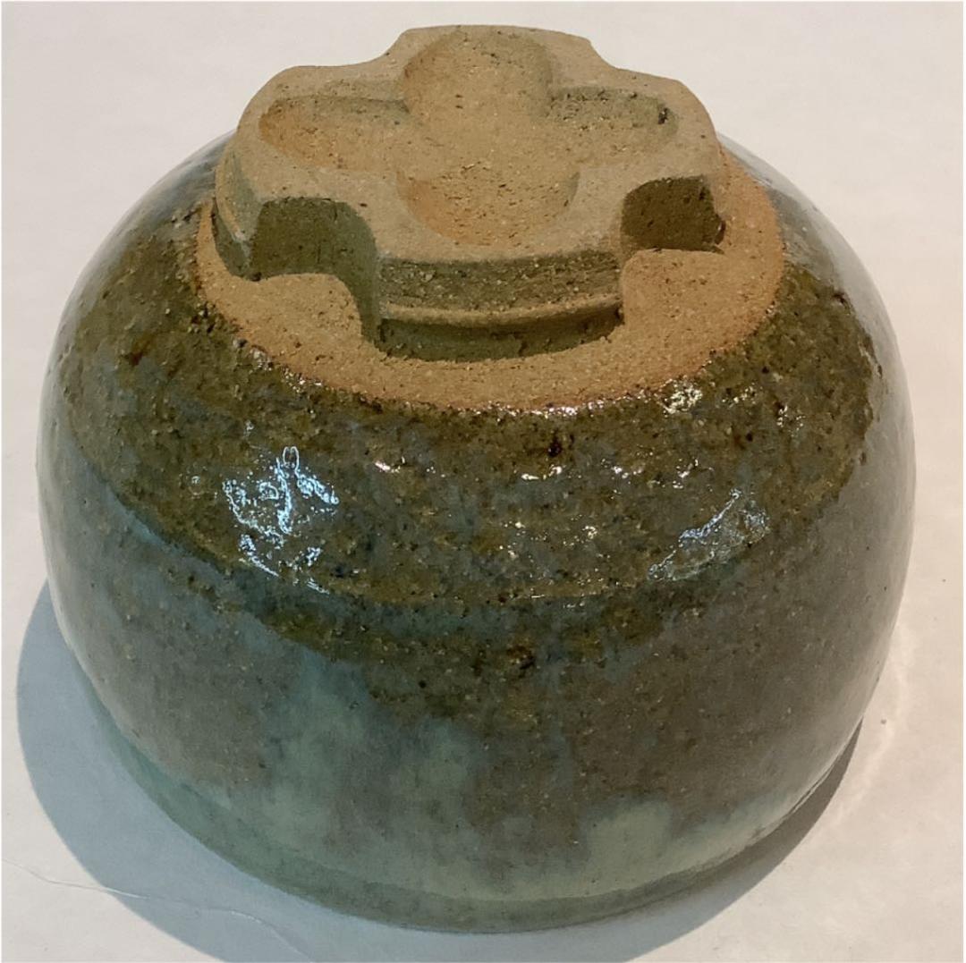 【茶道具】茶碗 灰釉 里橋作