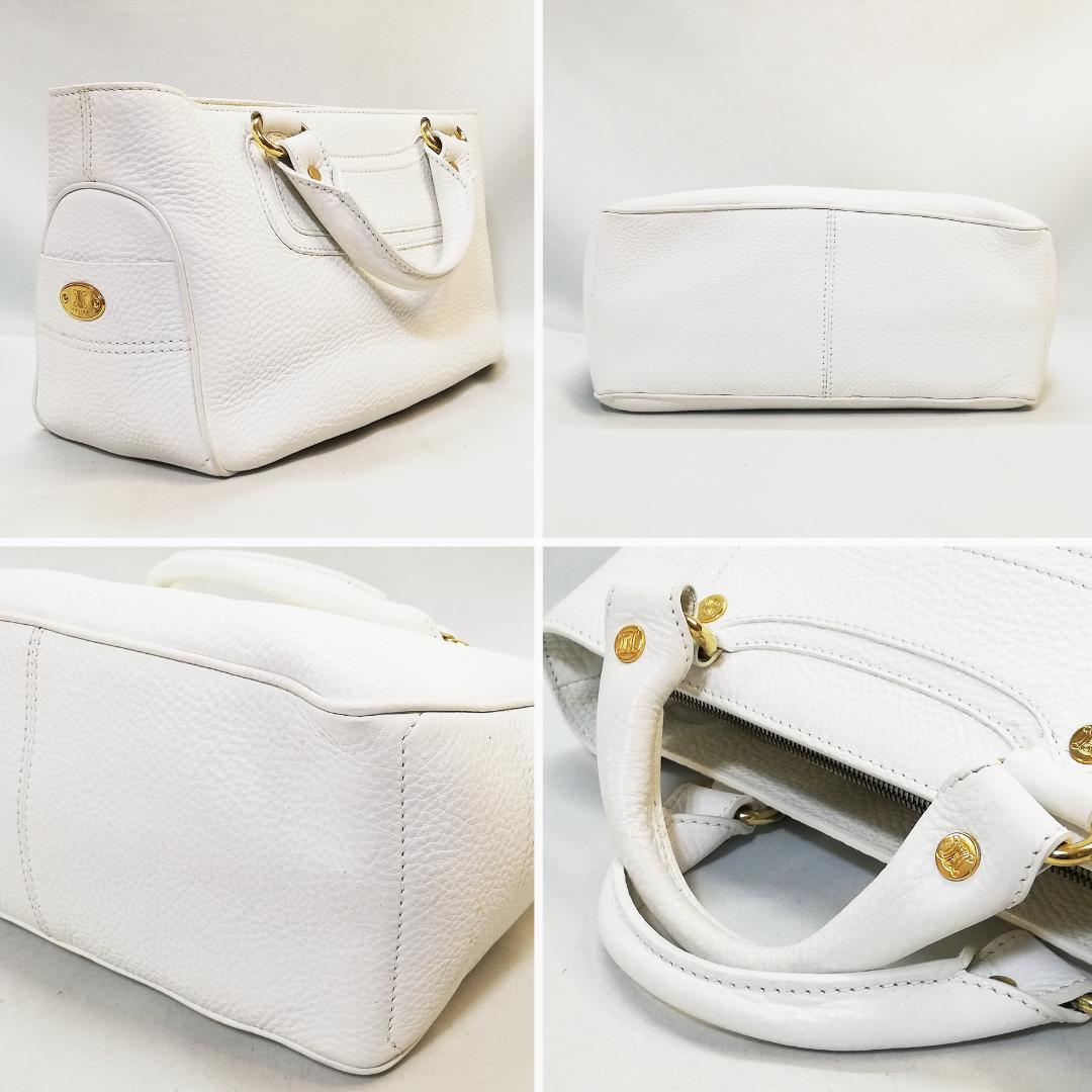 【美品】CELINE（セリーヌ） ブギーバッグ　ハンドバッグ 本革　ホワイト