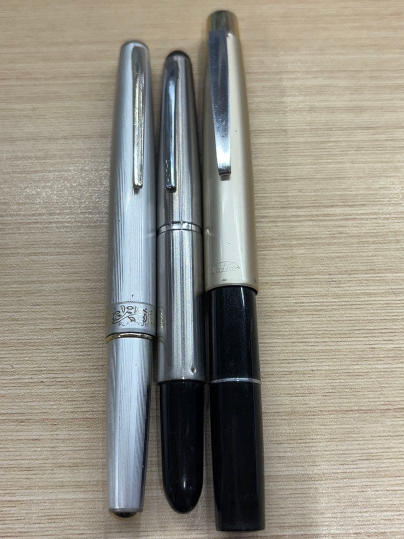 万年筆3本セット 18K 14K ペン先金 セイラー パイロット プラチナ