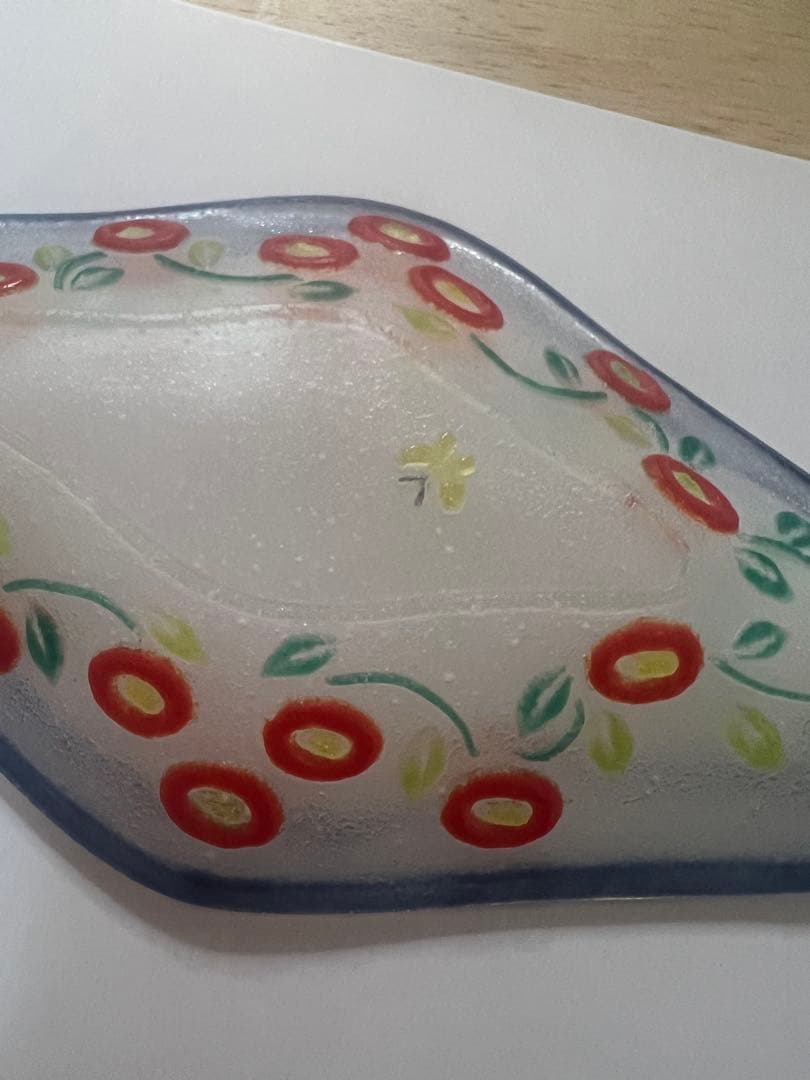 菱形皿 小 パート・ド・ヴェール ガラス 竹中悠記さん