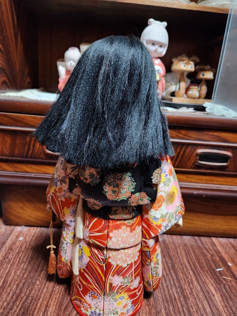 おまとめ☆市松人形花柄着物&周りに飾る日本人形10体