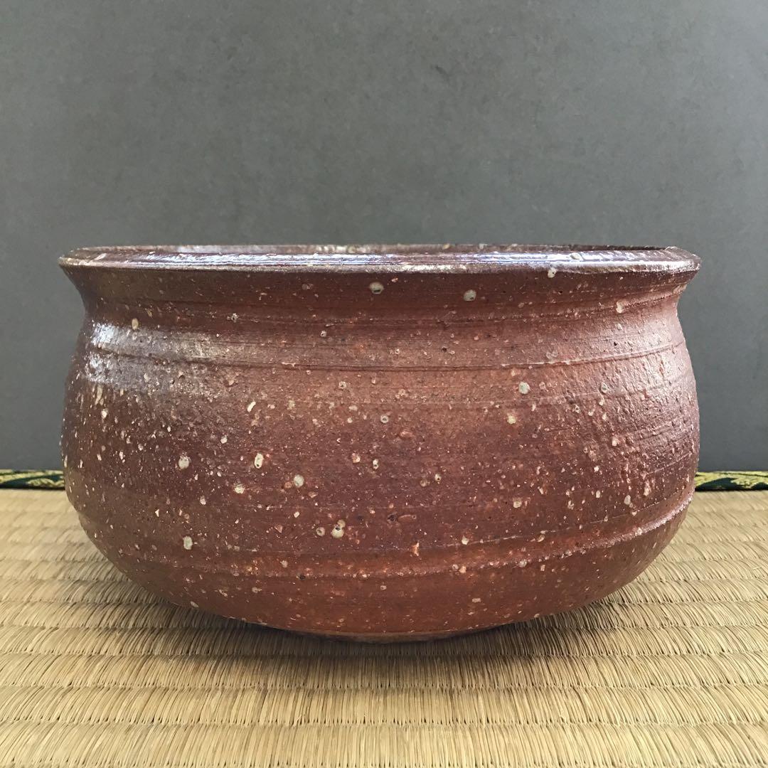 茶道具 建水 信楽焼 高橋 楽斎 共箱 直径約 145ミリ 高さ80