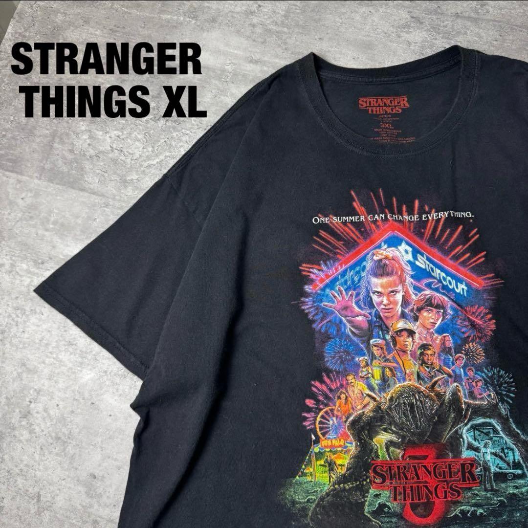 公式】STRANGER THINGS 3 全員集合 Tシャツ XL ブラック - メルカリ