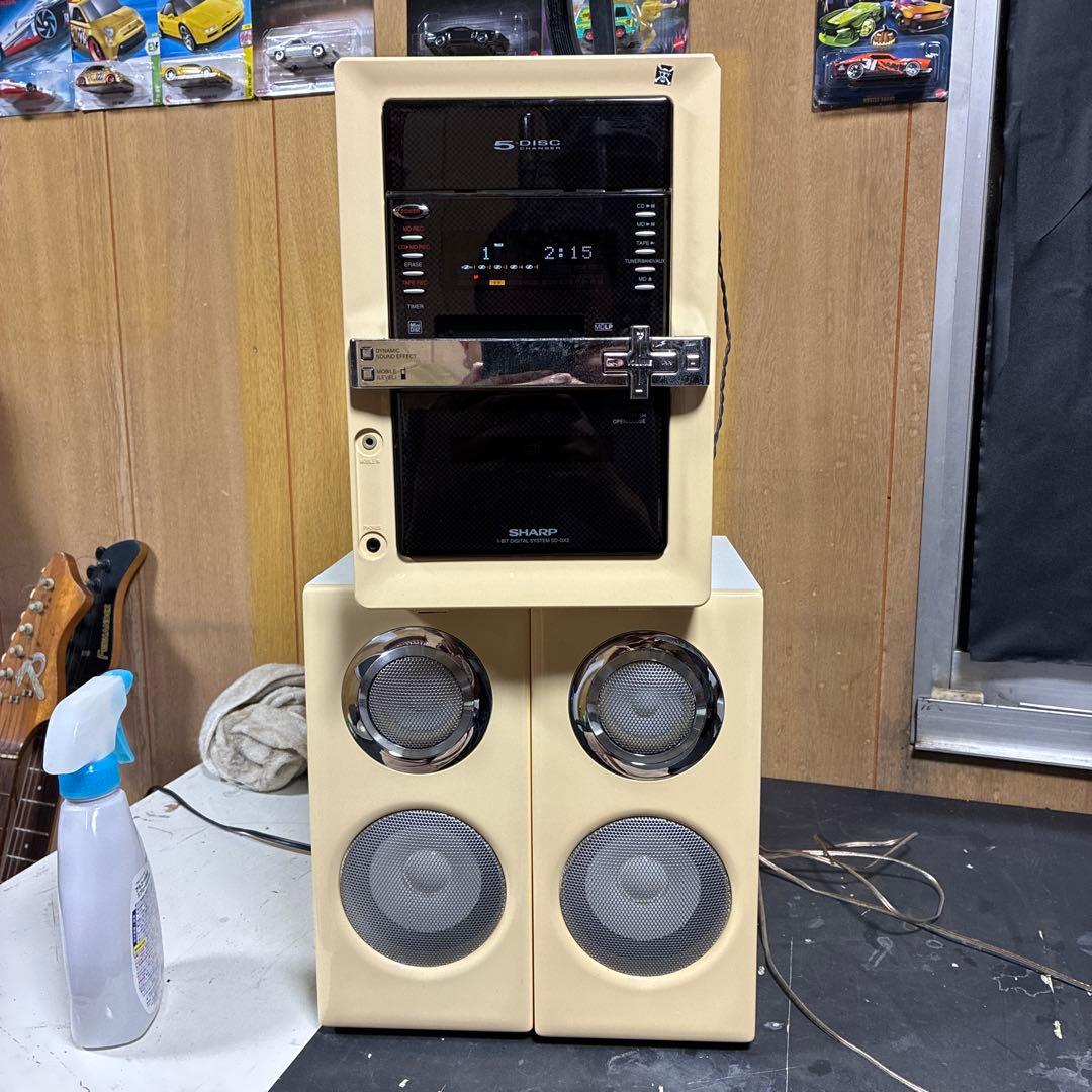 SHARP CD/MD カセット チューナーコンポ SD-GX2 リモコン付き