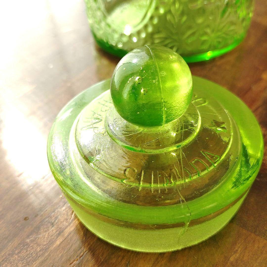 アンティーク 飴屋瓶 あめや瓶 ウランガラス和ガラス 菓子瓶 古道具