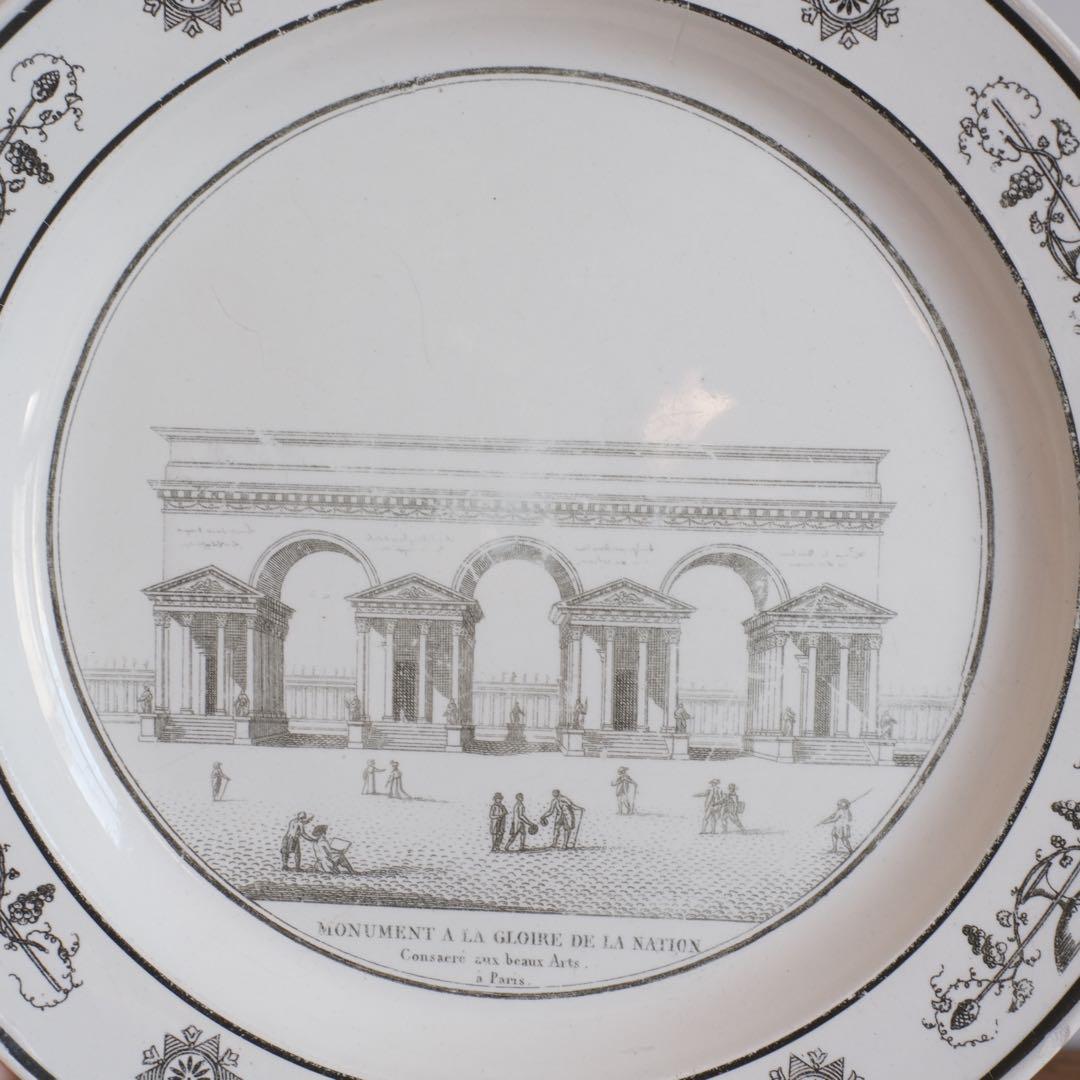 グリザイユプレート クレイユモントロー フランスアンティーク 専用