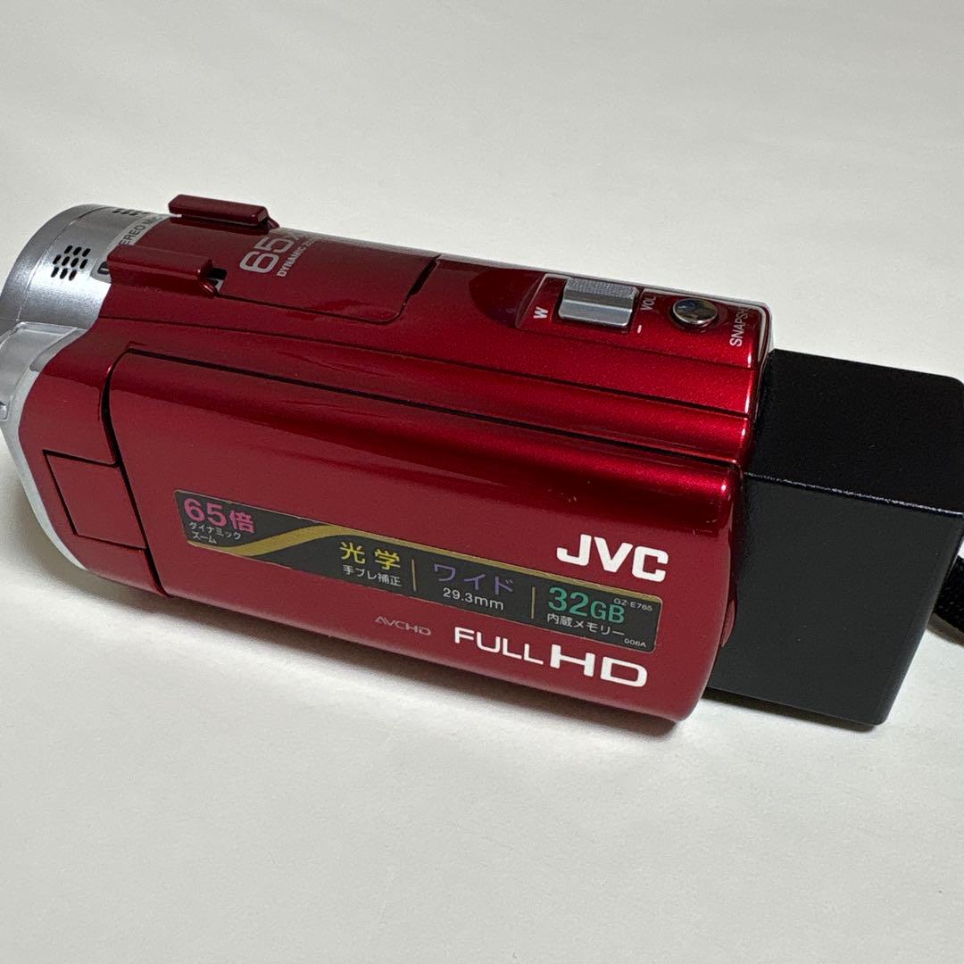 JVC Everio FULL HD ビデオカメラ レッド