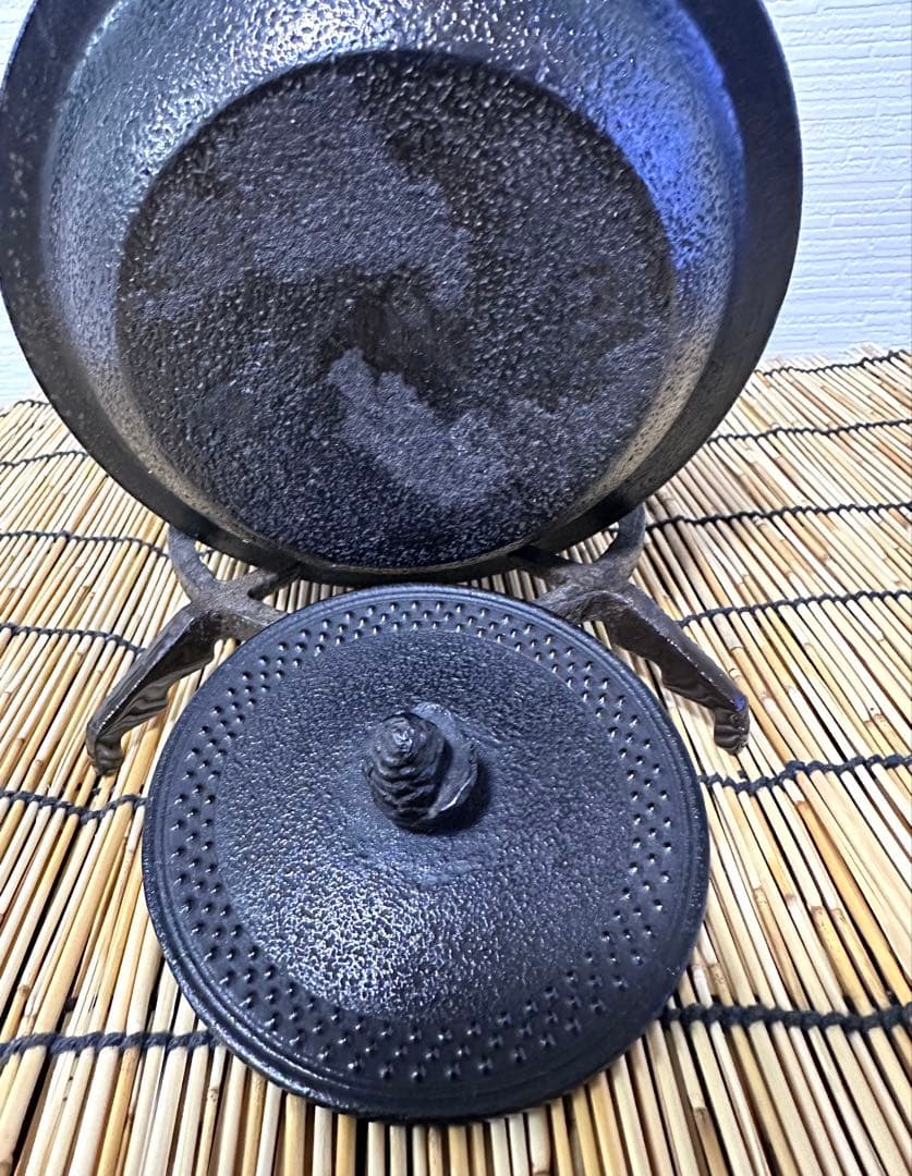 未使用、長期保管品　南部伝統工芸士 及川寛治作真作保証　九重形１５型アラレ