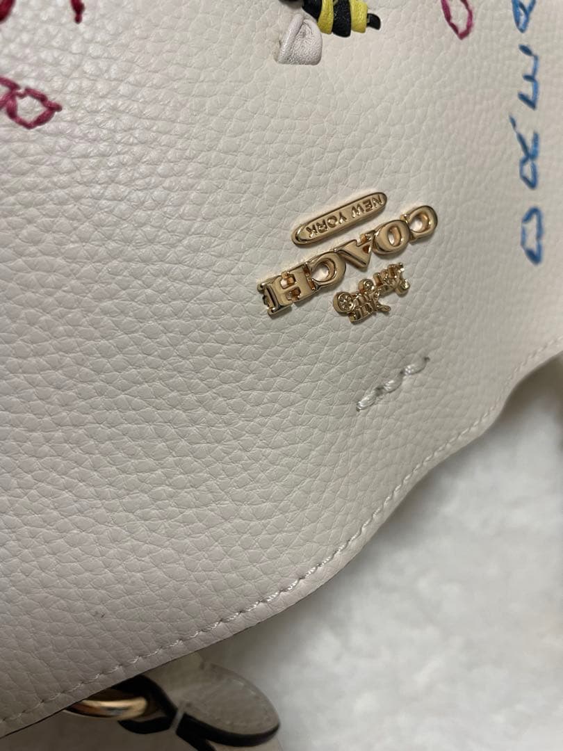 み*★様 ❤️Coach SNOOPY❤️スモールタウンバケットバッグ日記刺繍付