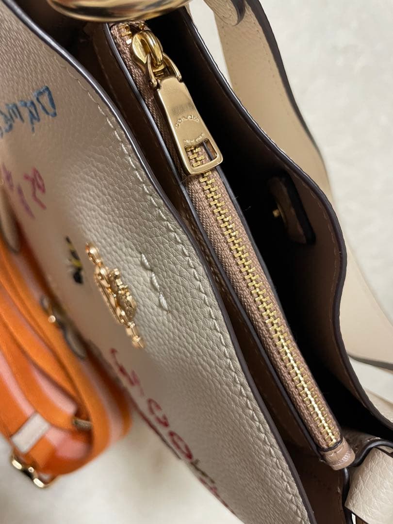 み*★様 ❤️Coach SNOOPY❤️スモールタウンバケットバッグ日記刺繍付