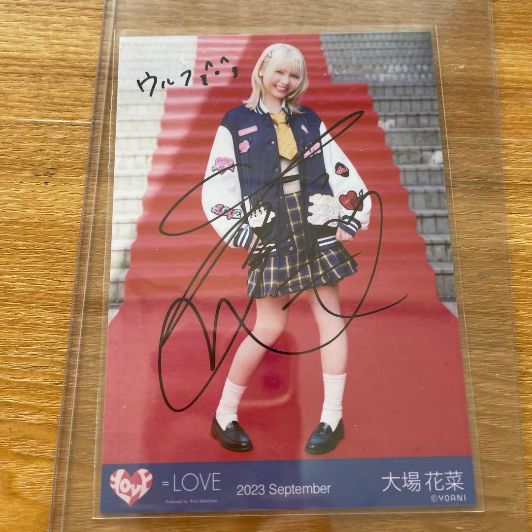 大場花菜 ヒロインズ 直筆 コメあり イコラブ 大場花菜 生写真 直筆 コンプ